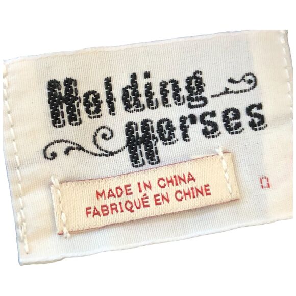 Anthropologie Holding Horses Boho Short Blue Floral Geo Print Pockets Dress Sz 0 - Picture 13 of 14